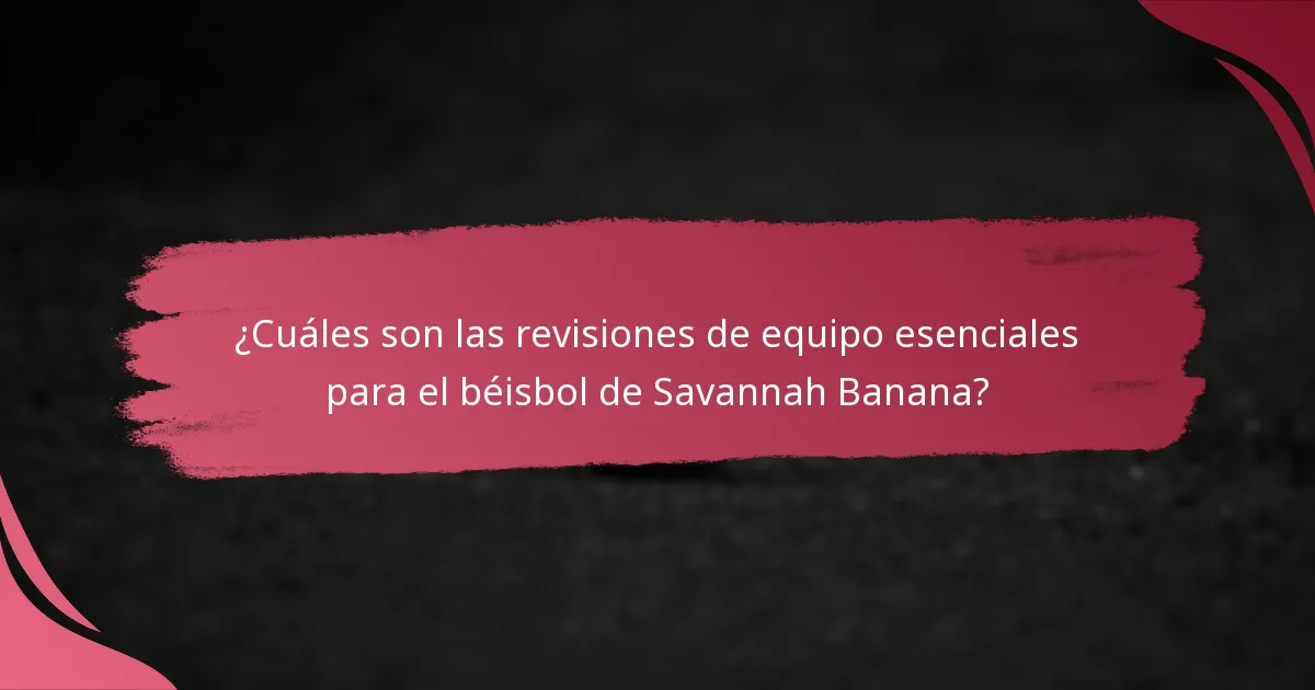 ¿Qué equipo de seguridad se recomienda para los jugadores de béisbol de Savannah Banana?